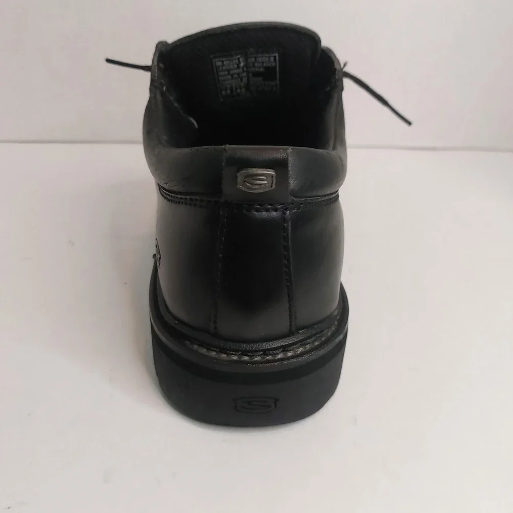 Skechers Leather Upper Black Oxford Shoes Men's Size 9.5 w/ Original Box
